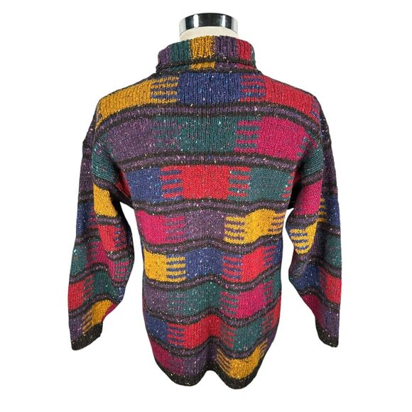 Vintage Banana Republic Safari Travel Sweater Womens Medium Geometric Multi Wool - Picture 5 of 9